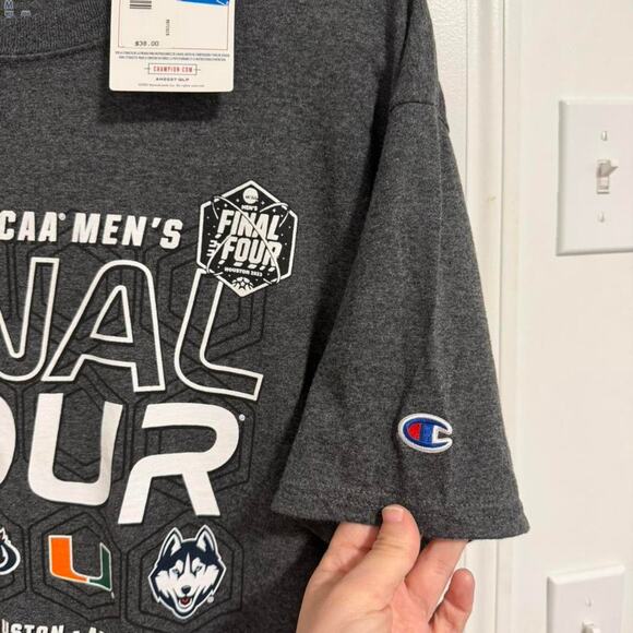 Champion grey 2023 NCAA Final Four T-shirt Size Medium  NWT New with Tag - Picture 4 of 6